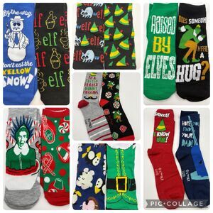 NEW Buddy The Elf  12 Days Of Christmas Socks 14 Pair Men’s Size 6-12 No Box